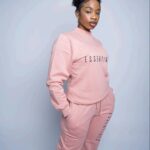 Euphoric Embossed Sweatsuit Dusty Pink